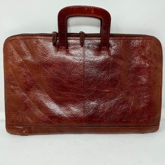 Wilson’s Vintage Brown Leather Briefcase - Picture 1 of 16